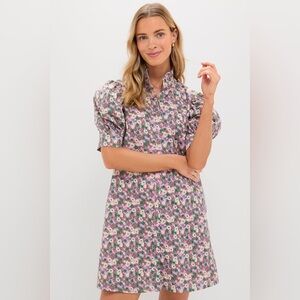 Hyacinth House Purple Multi Floral Louisa Mini Dress, NWT